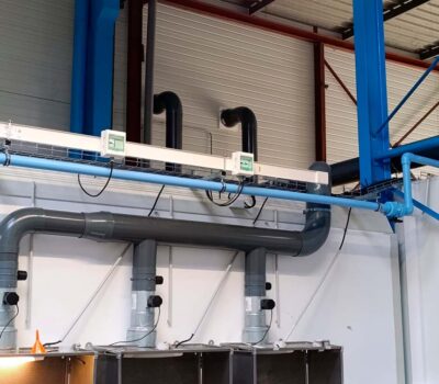 Raccordement de hotte de solvant