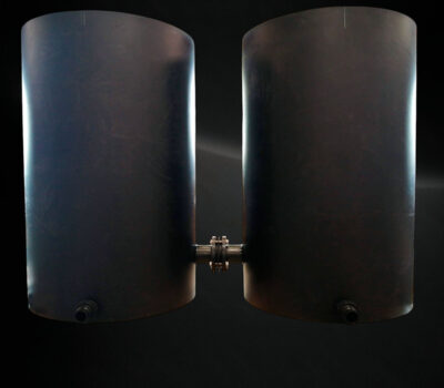 Cuves stockage chrome jumelées